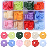 Confezione di 160 Knopen in Hars - Ronde Knopen 4-gaats - Nera/Bianca - 10/12/15/20/25 mm - per Abbigliamento/DIY - Naaiknopen