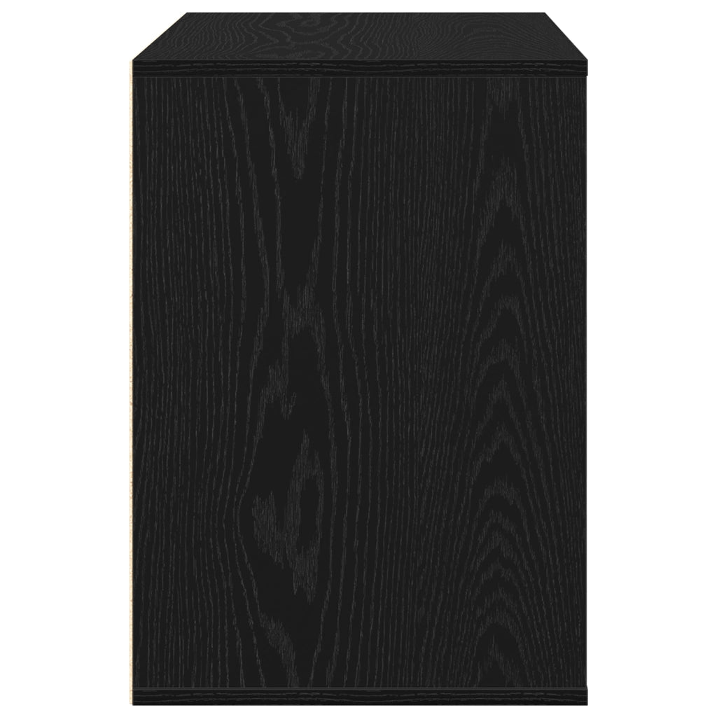 Cassettiera ad angolo Nero Rovere 80x41x58 cm Legno ingegnerizzato