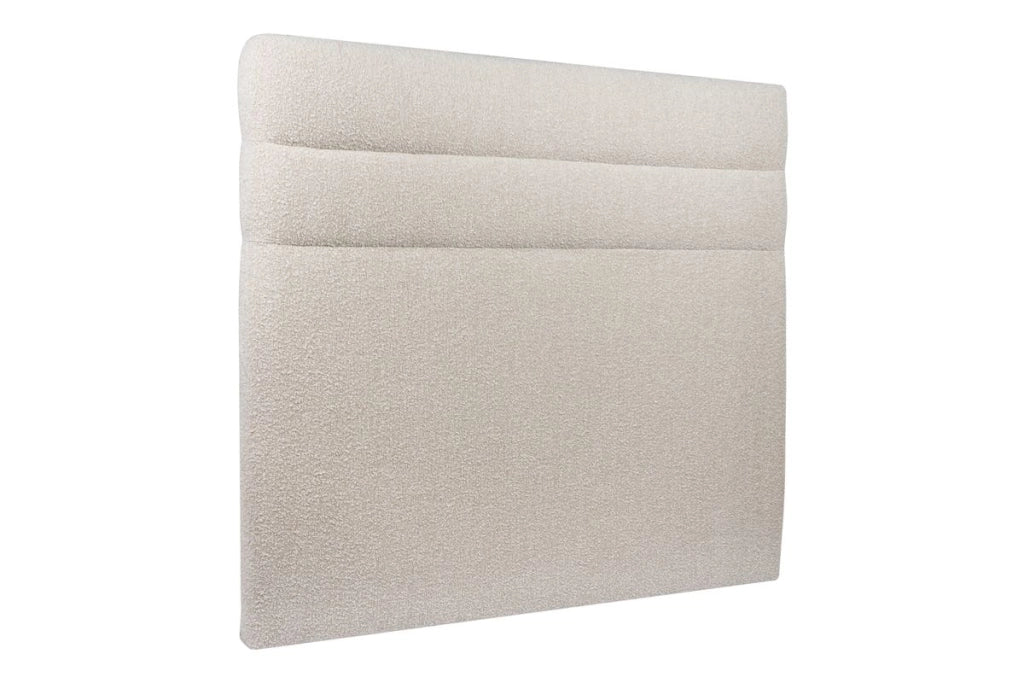 Letto 180x200 cm con testiera in linea - tessuto bouclé