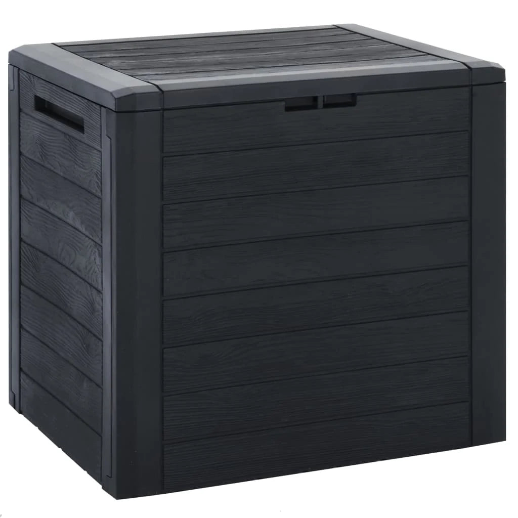 Cassetta portaoggetti da giardino color antracite 58,5 x 46 x 55 cm polipropilene 02_0013142