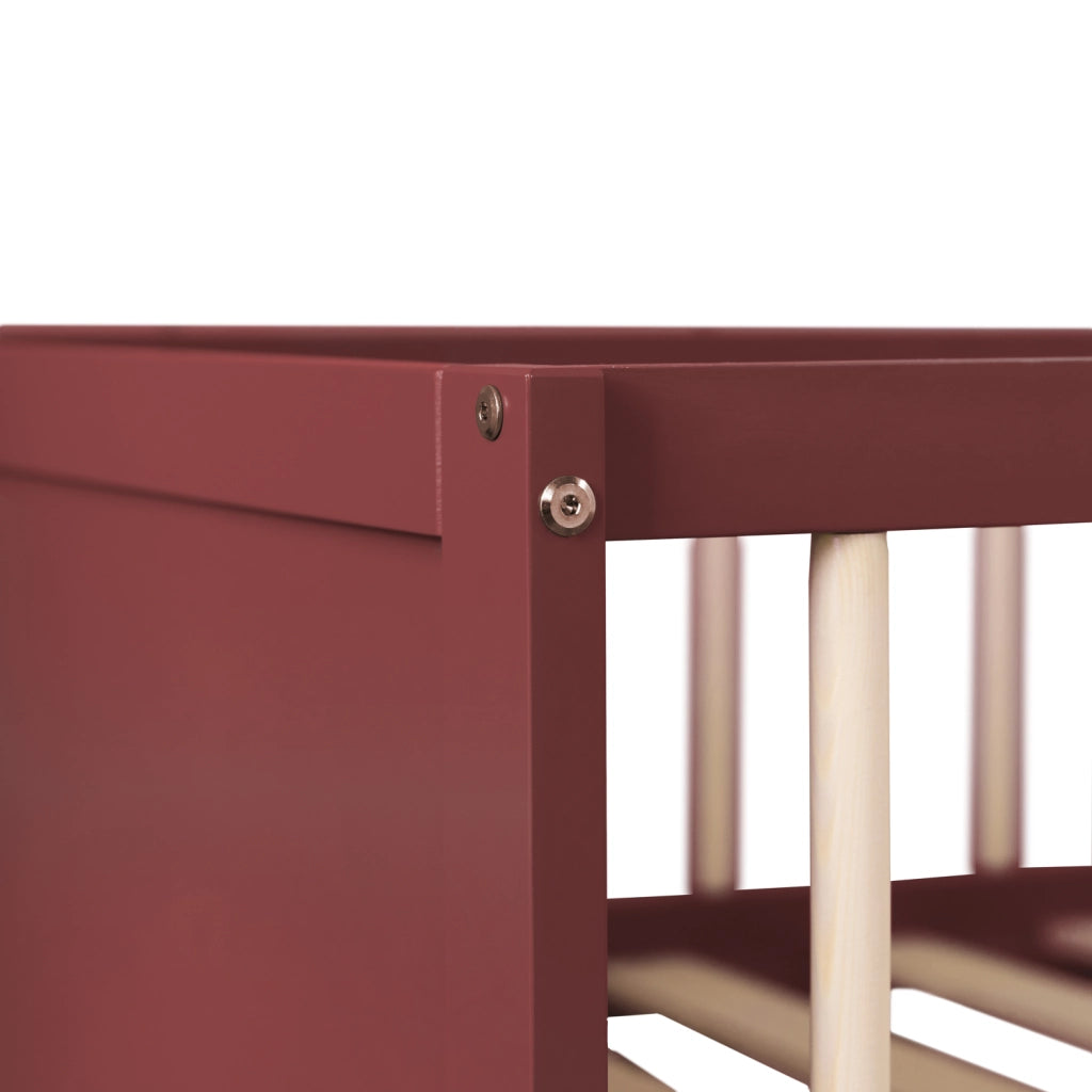 Letto per bambini 190x90cm in terracotta con cassetti ADAM