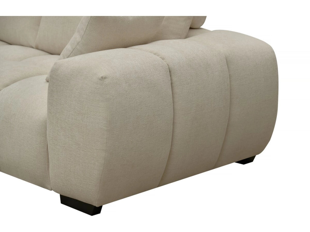 Divano angolare in tessuto "Monceau" – 3 posti – Beige