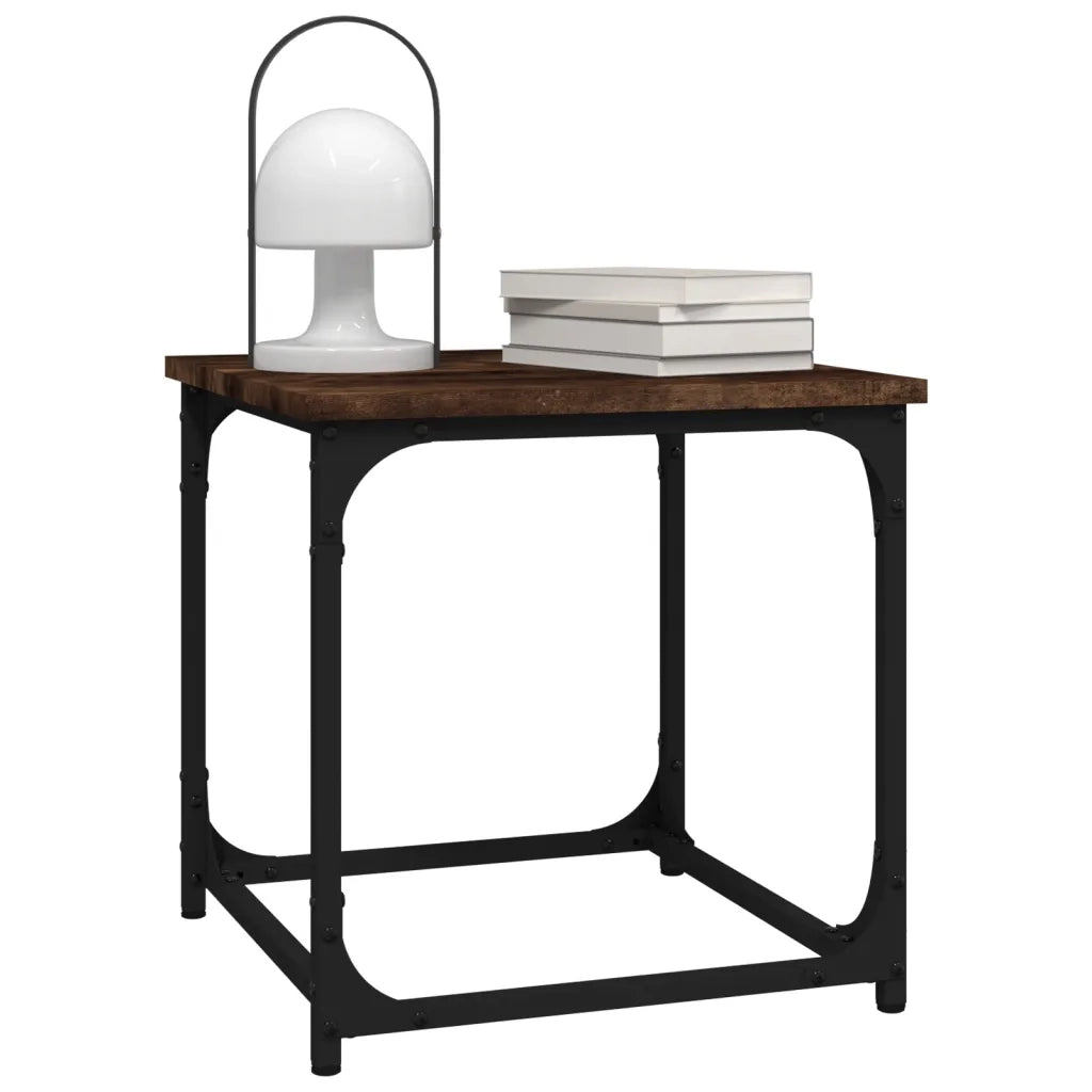 Tavolino da Salotto Rovere Fumo 40x40x40cm in Legno Multistrato 823289