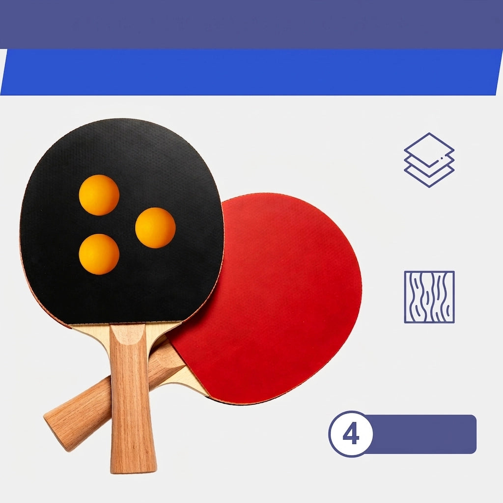Tavolo da Ping Pong Pieghevole 182×91×76;2 cm 6 FT con Rete; 2 Racchette e 3 Palline; Nero