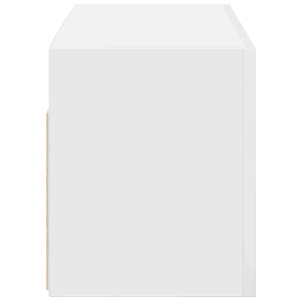 Mobile da Bagno a Parete Bianco 60x25x30cm in Legno Multistrato 860058