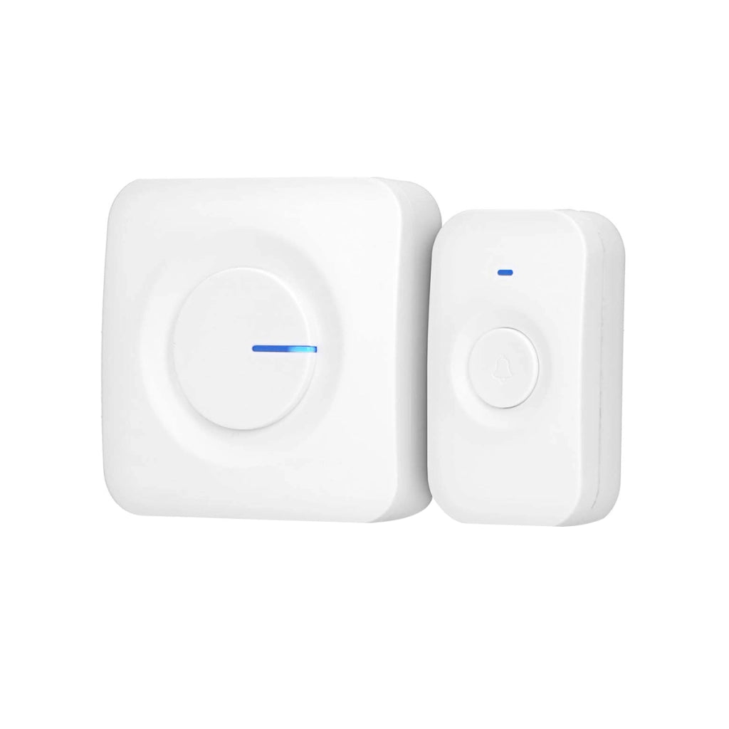 Campanello Senza Fili con Ricevitore Impermeabile IP56 Portata 200m 52 Melodie Bianco Alecto