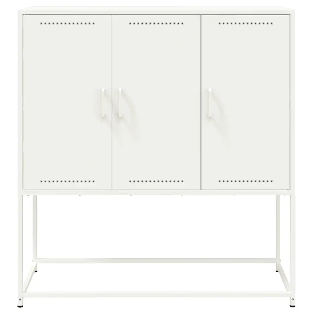 Credenza Bianca 100,5x39x107 cm in Acciaio