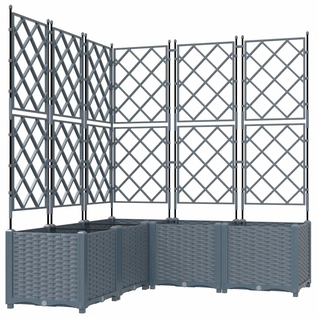 Vaso da giardino 5 pcs Grigio Chiaro 120 x 120 x 143 cm 42002889