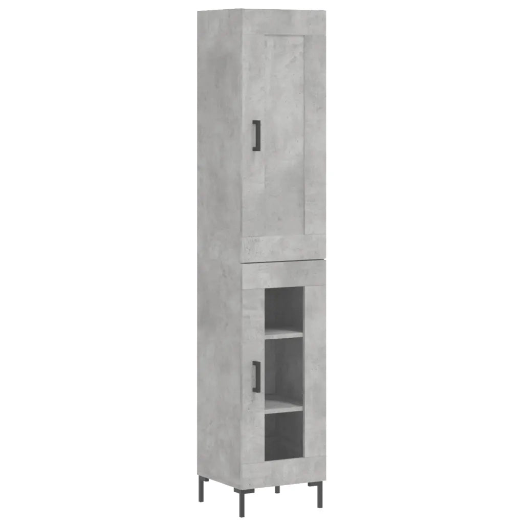 Credenza Grigio Cemento 34,5x34x180 cm in Legno Multistrato 3200389