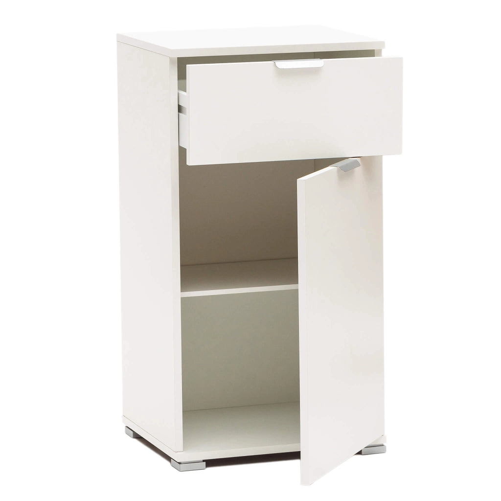 Armadietto da Bagno un anta e un cassetto in Legno Composito cm 45x38x85 - KOLBY