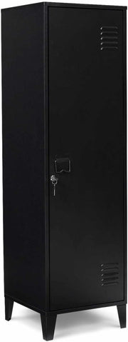 Armadietto ESTER con porta in metallo nero, design industriale