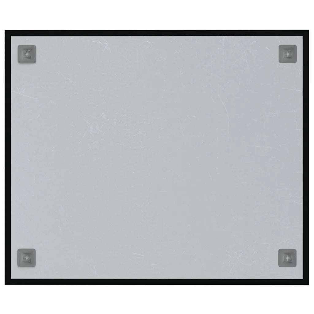 Lavagna Magnetica a Parete Nera 60x50 cm Vetro Temperato 347939