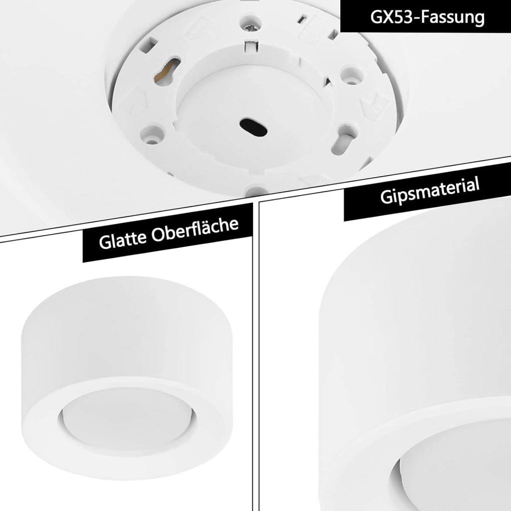 ZMH Lampada da soffitto faretto moderno GU10 bianco per cucina soggiorno