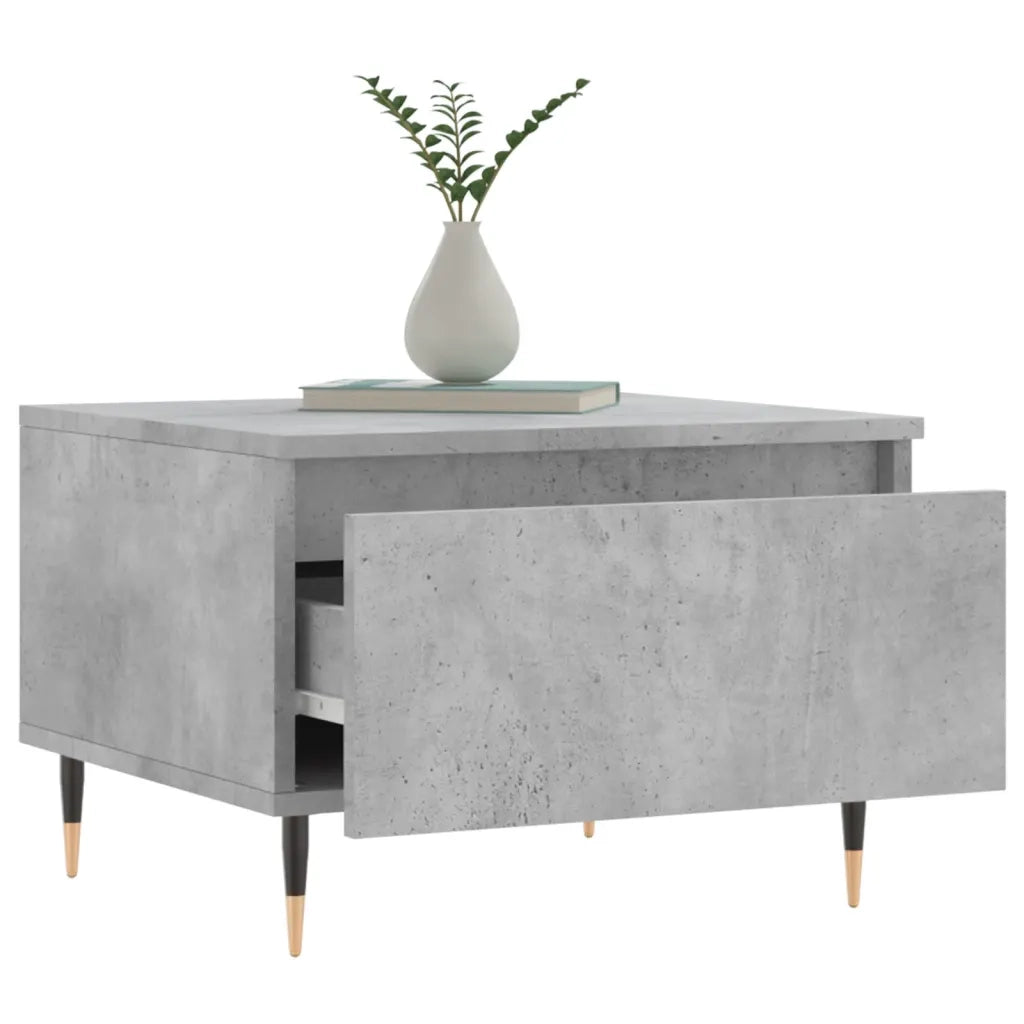 Tavolini Salotto 2pz Grigio Cemento 50x46x35 Legno Multistrato 830853