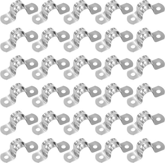 30 x Viti a sfere - Serraggi - diametro di fissaggio 16 mm - larghezza 18 mm - acciaio inossidabile - per tubi di scarico, tubi di gas