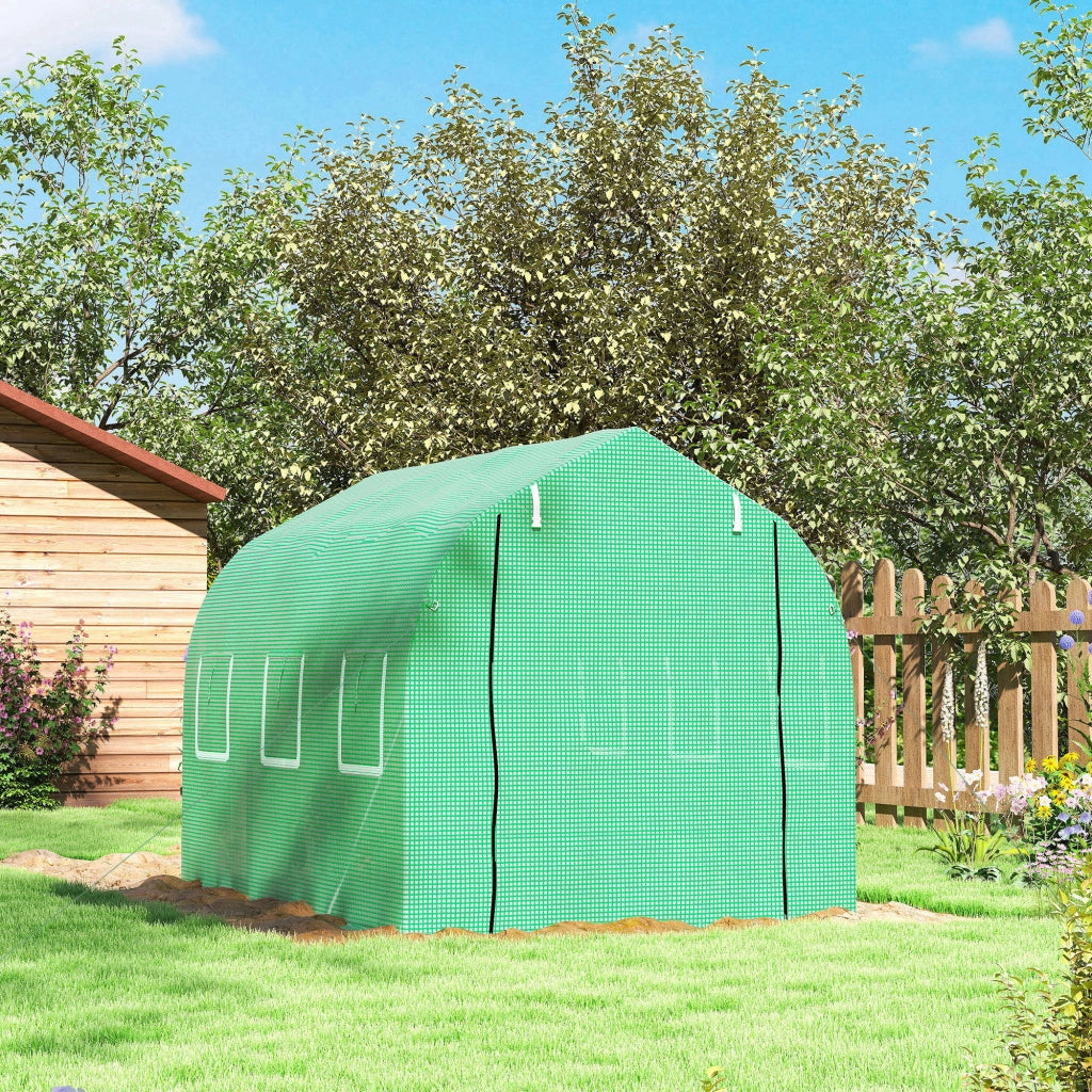 Serra Tunnel 3x2x2 m ¨C zephmum ¨C 6 Finestre a Reticolo e Porta per Giardino Verde