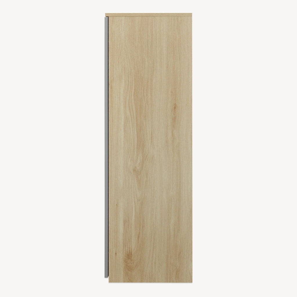Armadio Beldinupp per Cameretta a 2 Ante 123 x 60 x 40 cm - Effetto Rovere/Grigio [en.casa]