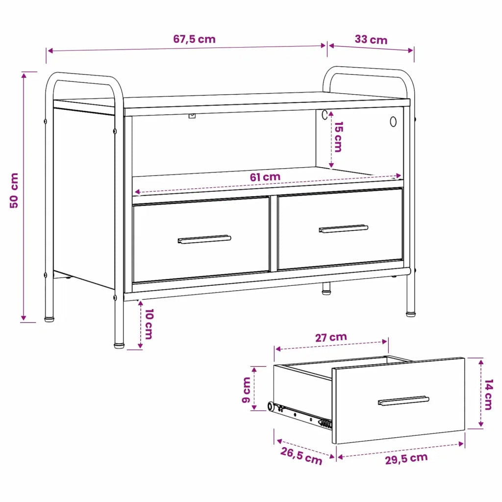 Mobile TV 67,5 x 33 x 50 cm Rovere Artigianale 8013691