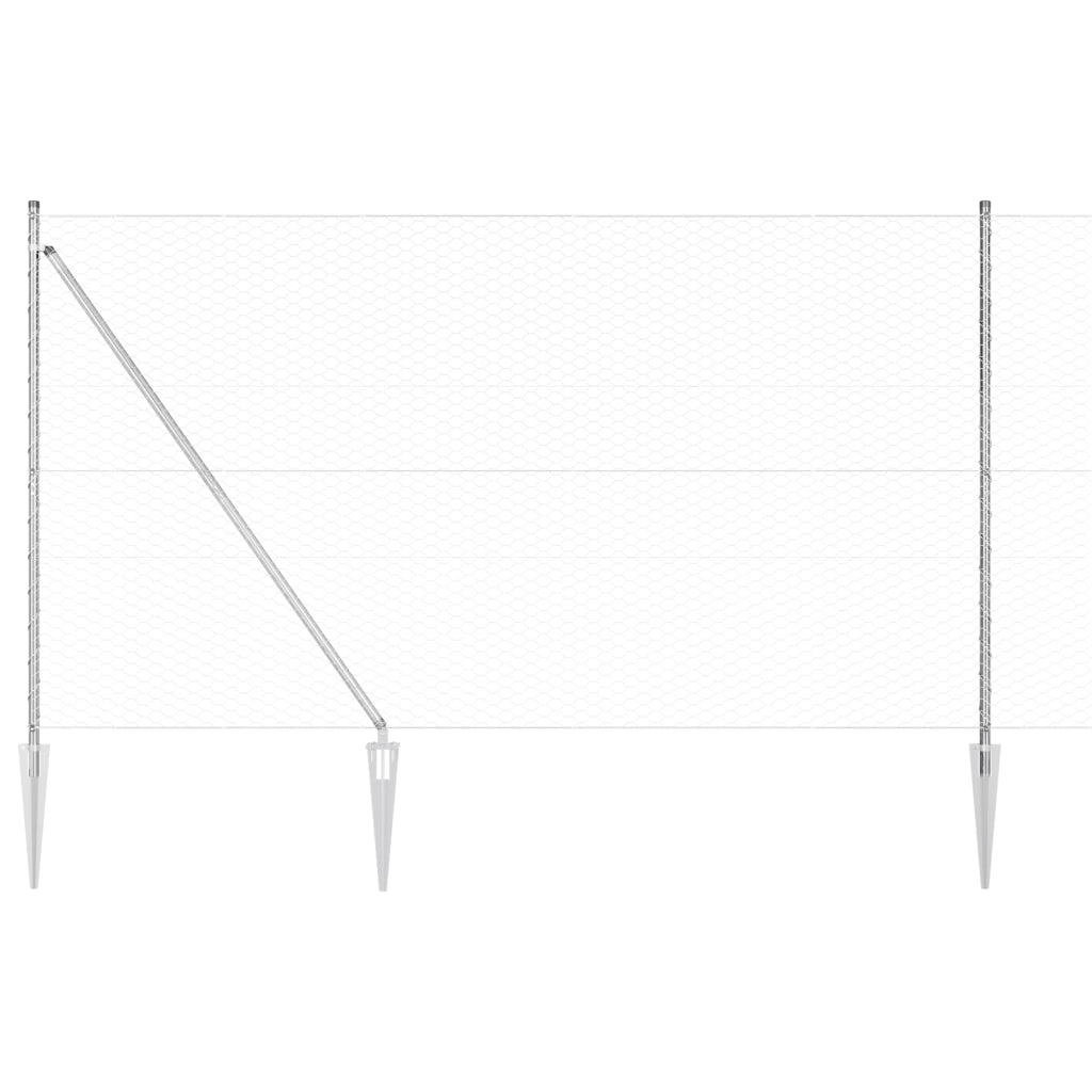 Recinzione Esagonale  1.6x25 m Acciaio Zincato
