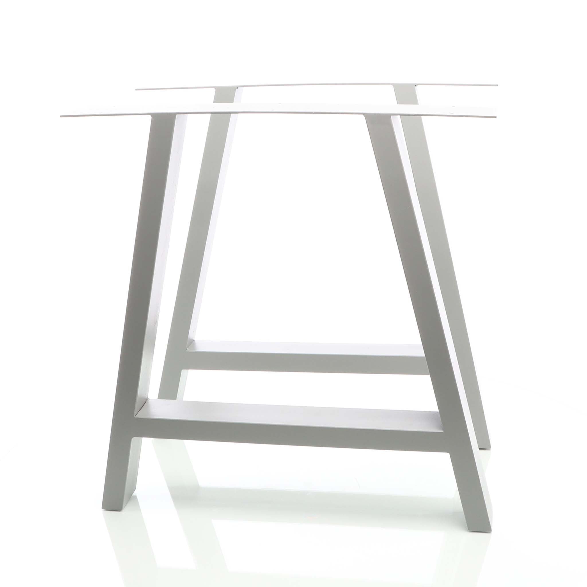 Set 2 gambe per tavolo a forma di A 70x72 cm stile industriale grigio