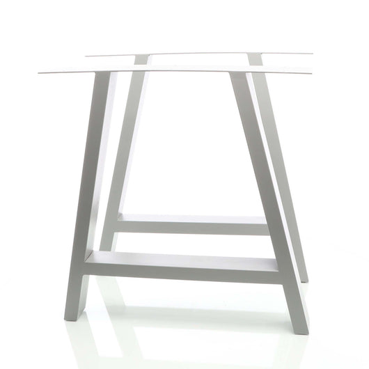 Set 2 gambe per tavolo a forma di A 70x72 cm stile industriale grigio