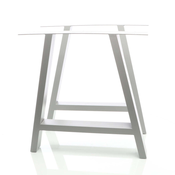 Set 2 gambe per tavolo a forma di A 70x72 cm stile industriale grigio