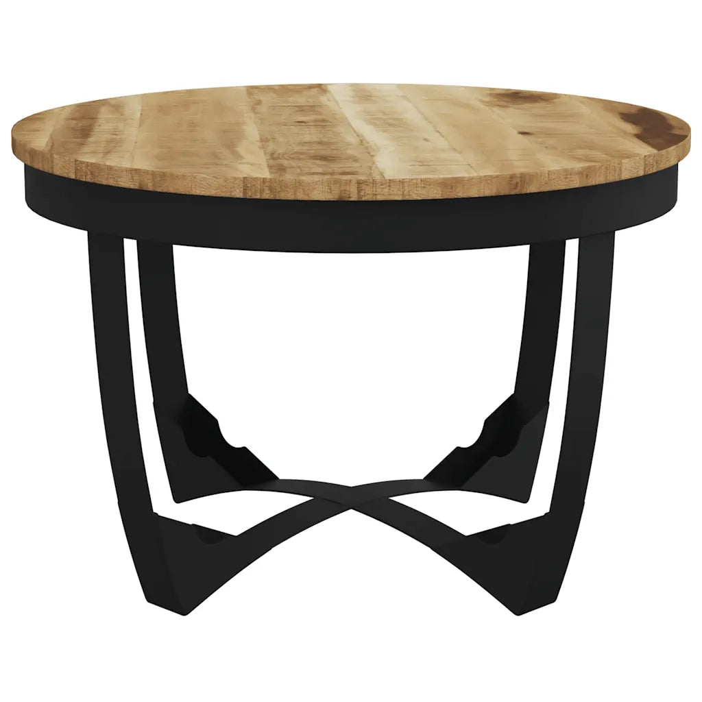 Tavolino da Salotto in Legno Massello Grezzo di Mango 60x40 cm 244673