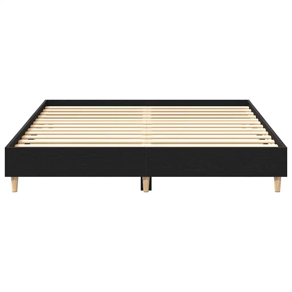 Struttura del letto Rovere Nero 203 x 143 x 25 cm 3329282
