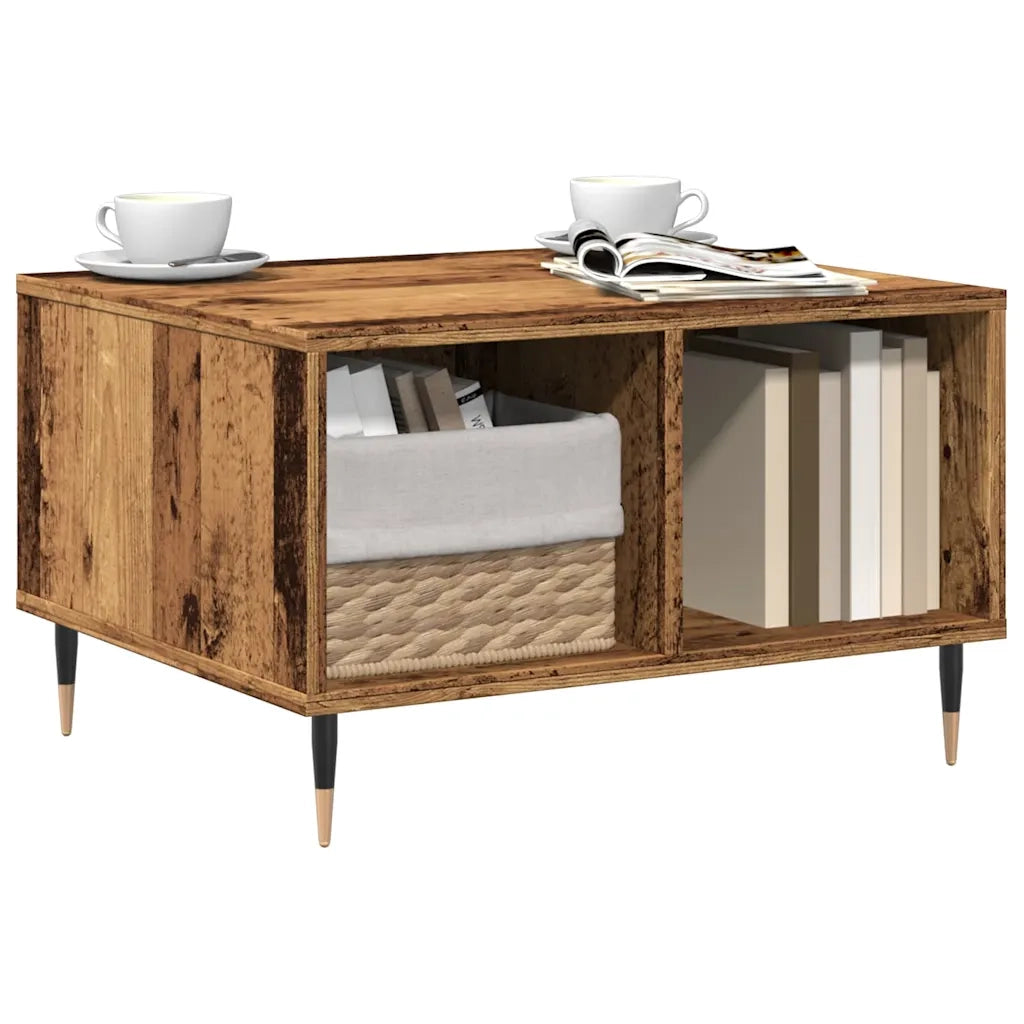 vidaXL Tavolino da Salotto Legno Antico 60x50x36,5cm Legno Multistrato