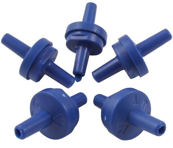 Controlli di Emissione di Aria per Tanche Acquario in Plastica Blu - Set da 5 Unità