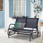 SEDUTA OSCILLANTE 2 posti 120x70x85 cm Metallo Nero