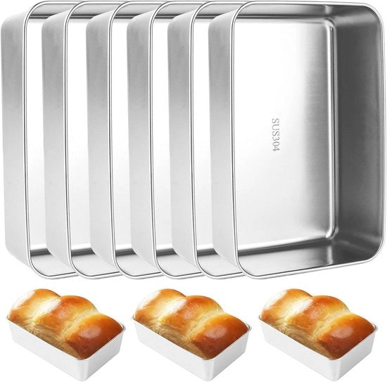Set di stampi per pane - 6 pezzi - Rettilineo - Per pane, torta e toast