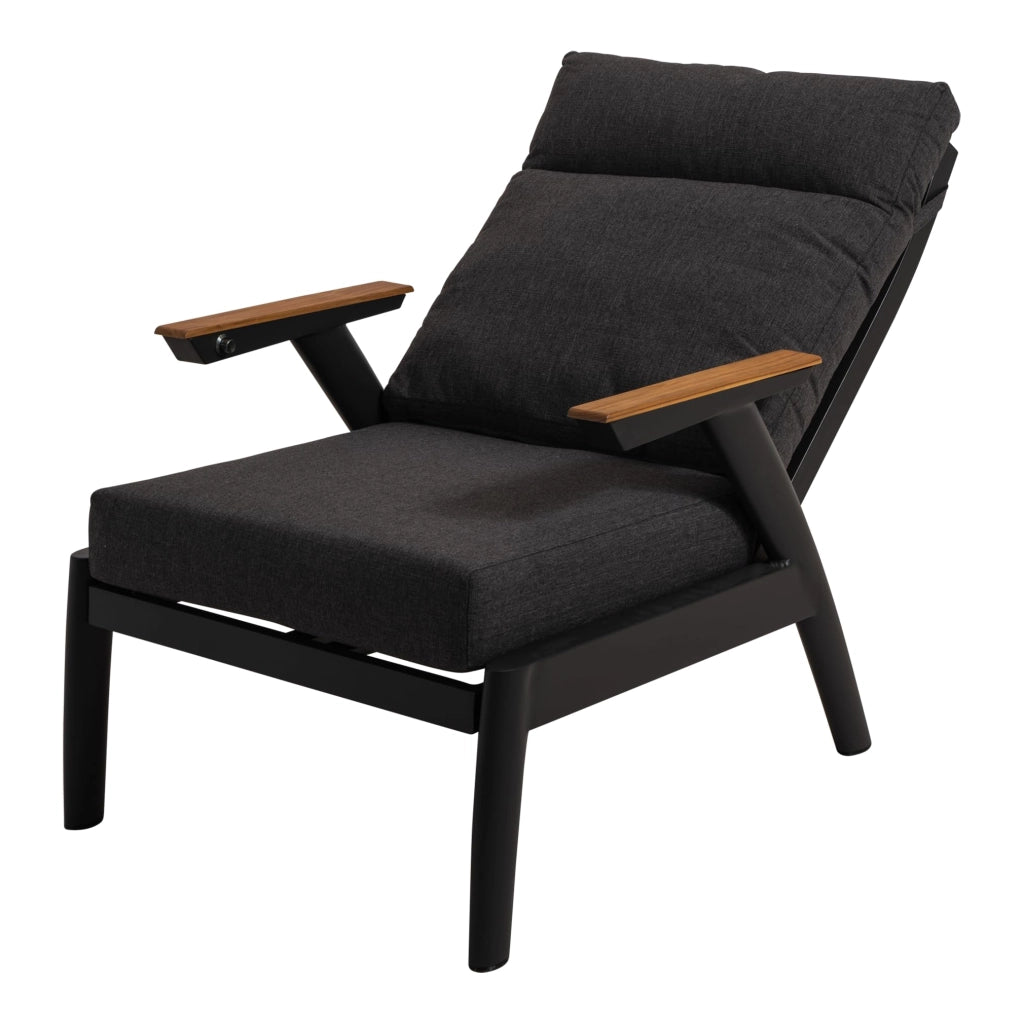 Poltrona da relax Florence, in alluminio, con cuscini in olefin, dimensioni 70x84x94 cm