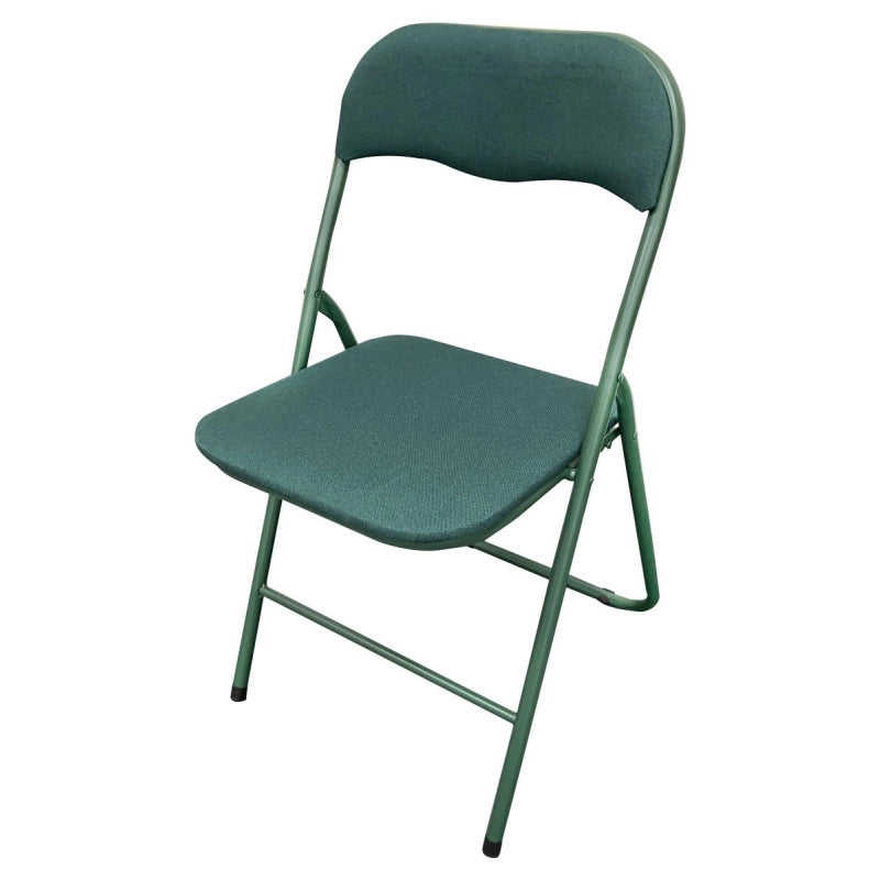 Set di 6 Sedie Pieghevoli Syria In Tessuto Poliestere Verde Scuro