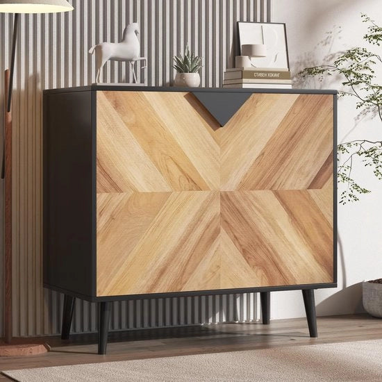 Cassettone di Stoccaggio - Stile Moderno - Indipendente - Con Porte - Struttura in Legno