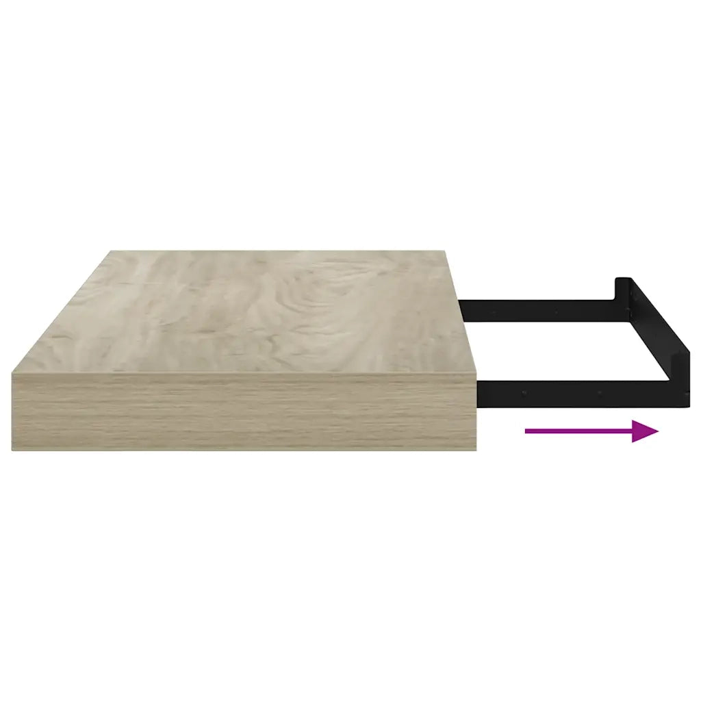 Scaffale a Parete Rovere 40x23x3,8 cm in MDF 323868