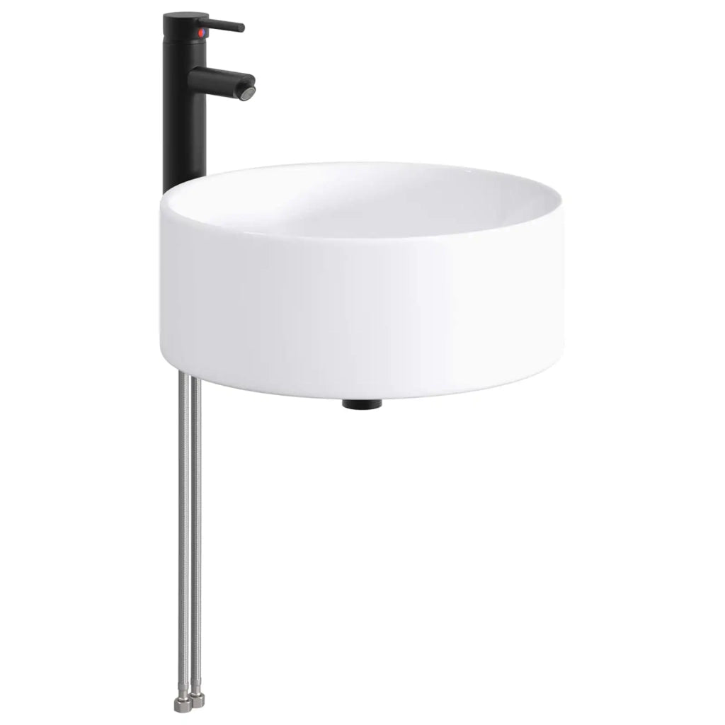 Lavabo da bagno Nero Opaco 40,5 x 40,5 x 15,5 cm Metallo