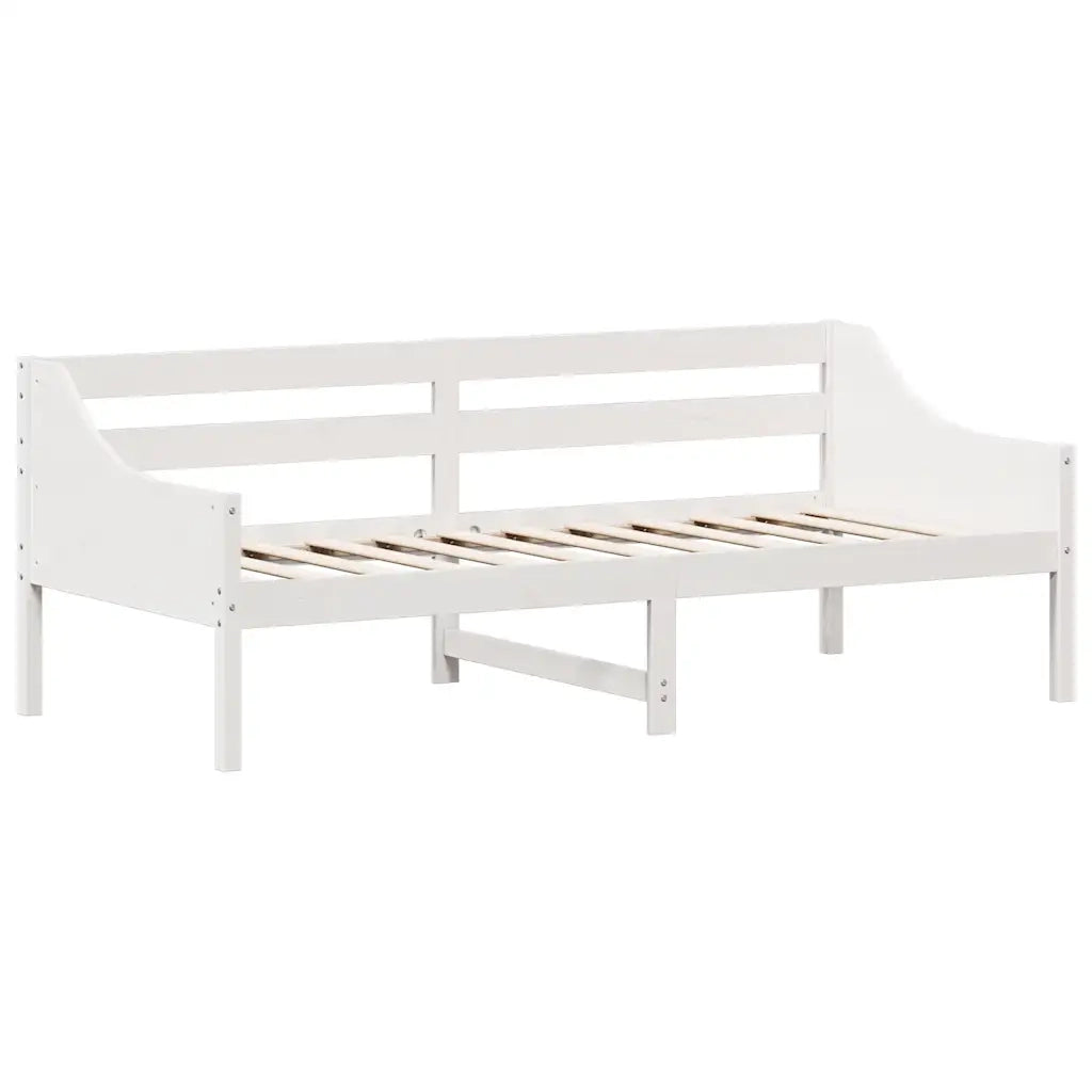 Dormeuse senza Materasso Bianca 90x200 cm Legno Massello Pino 842831