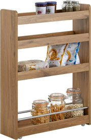 Carrello Slim per Cucina e Bagno con 4 Ruote Scaffale Salvaspazio a 4 Ripiani con Aste Antiscivolo Unità di Stoccaggio per Cucina, Bagno, Forniture per Bellezza o Artigianato 60x18x82cm NSR01-PF