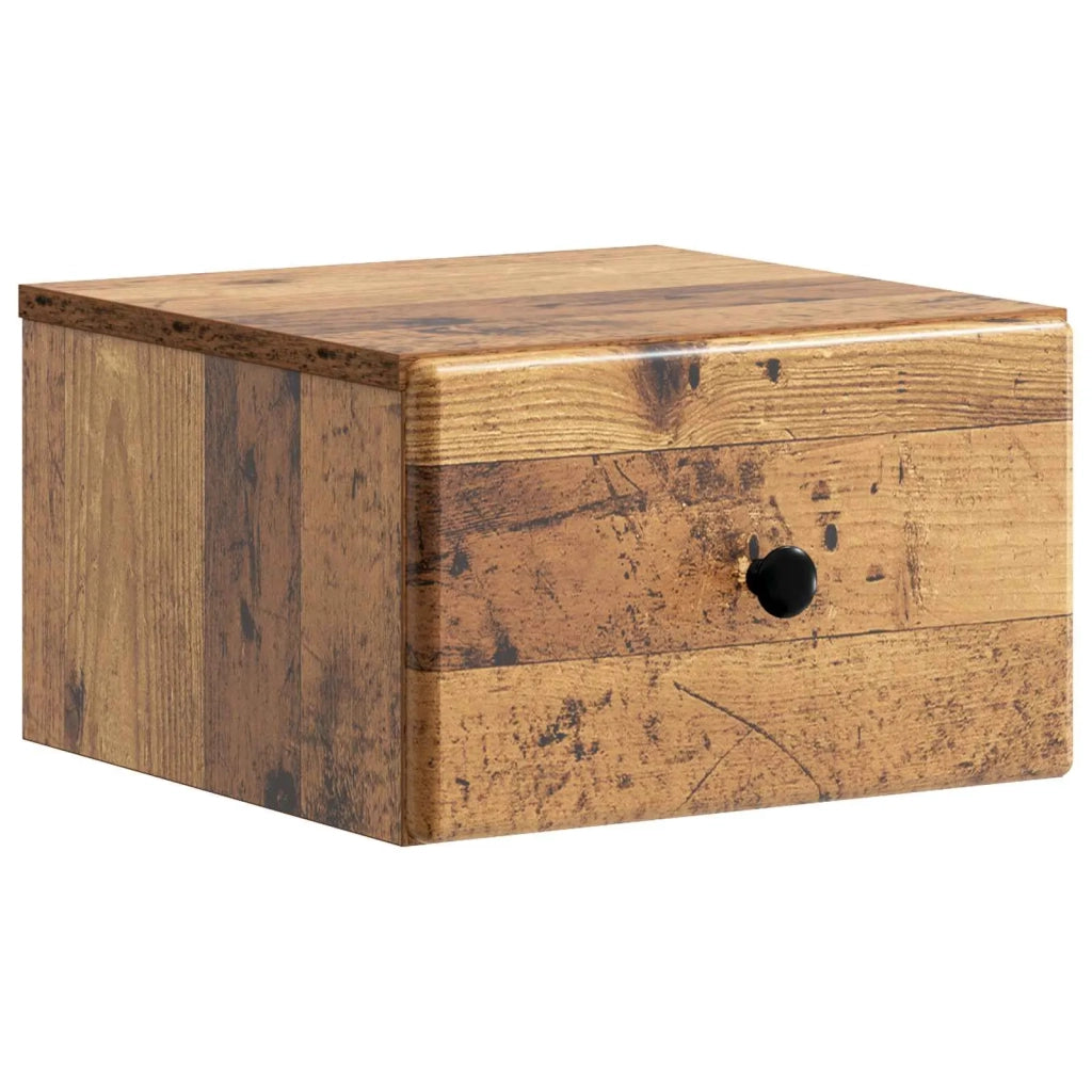 Mobiletto da notte a muro Legno antico 34,5 x 33 x 20 cm 899121