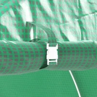 Serra da Giardino a Tunnel 24m² con 16 Finestre, Porta con Zip Avvolgibile, Struttura in Acciaio Zincato, Telo PE, 8L x 3l x 2H m, Verde