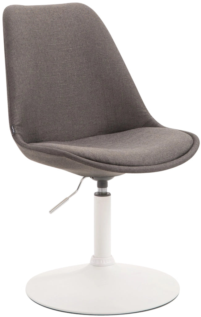 Sedia da pranzo MAVERICK in tessuto grigio scuro,bianco