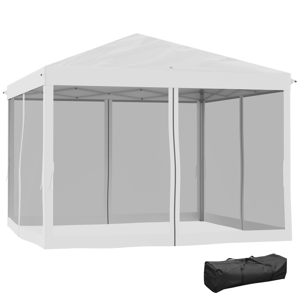 Tonnelle pop-up per giardino ¨C zephmum ¨C crema 3x3 m con zanzariere e borsa