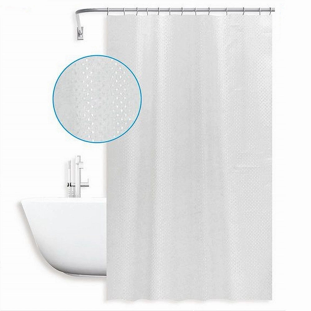 Trade Shop - Tenda Doccia Antimuffa Impermeabile 240x180 Cm Anelli Grigia Texture Rombi 59822 -