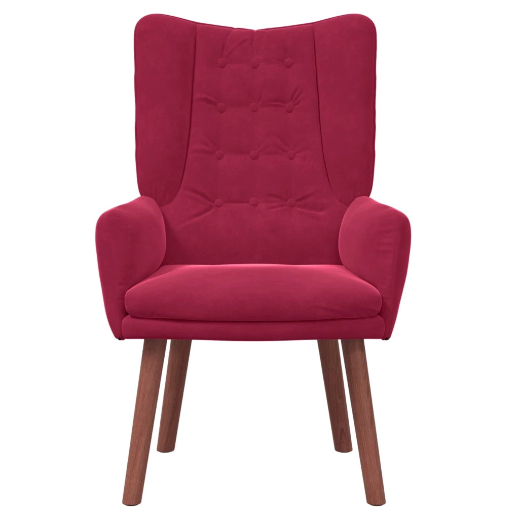 Divano Sedia-Poltrona Rosso Vino 63 x 67 x 94 cm Velluto 195620