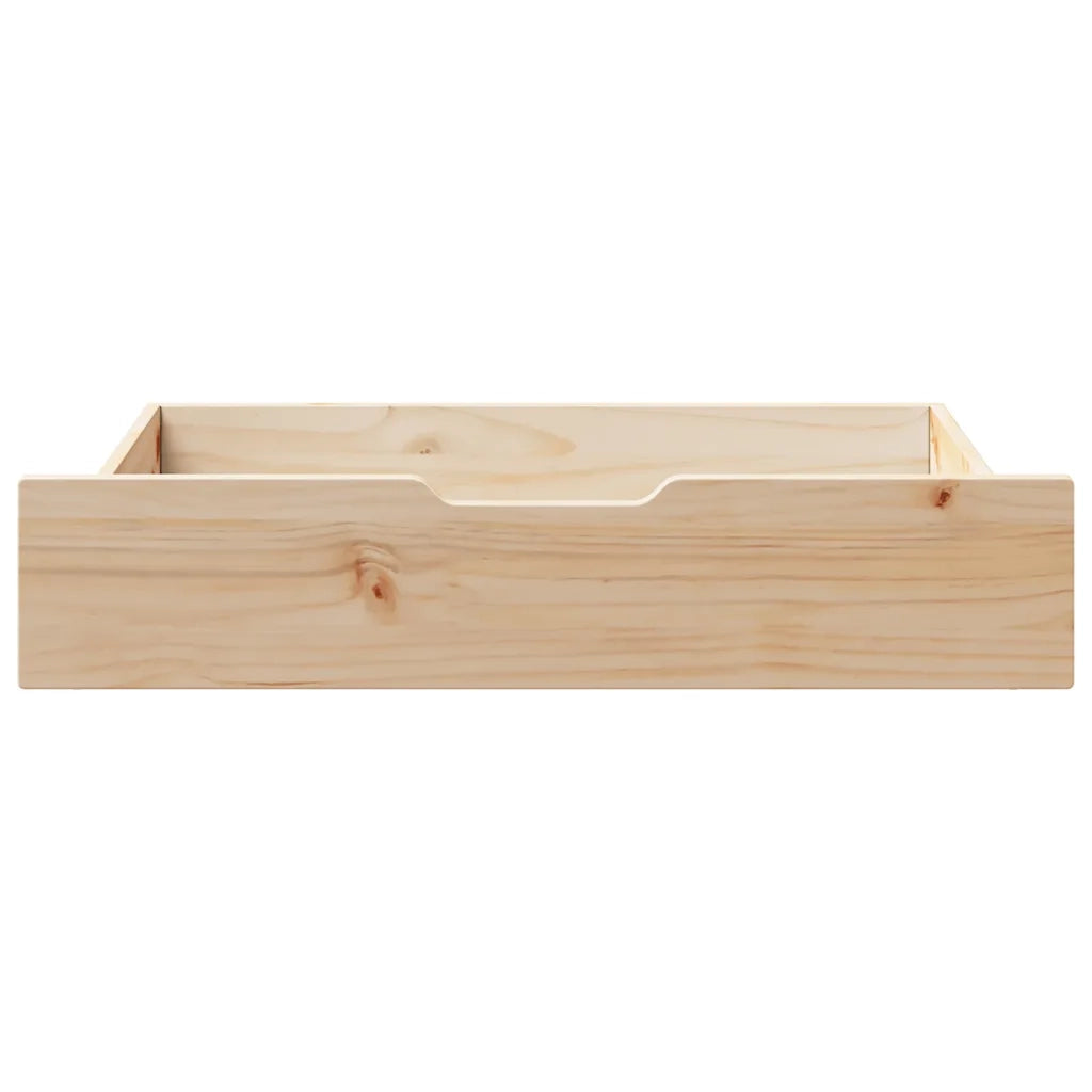 vidaXL Cassettoni da Letto con Ruote 2 pz 85x55x17 cm in Legno di Pino
