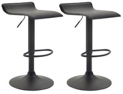 Set 2 Sgabelli Bar Dyn V2 In Similpelle nero,nero