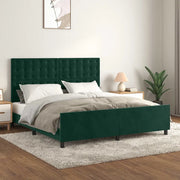 Giroletto con Testiera Verde Scuro 180x200 cm in Vellutocod mxl 121911