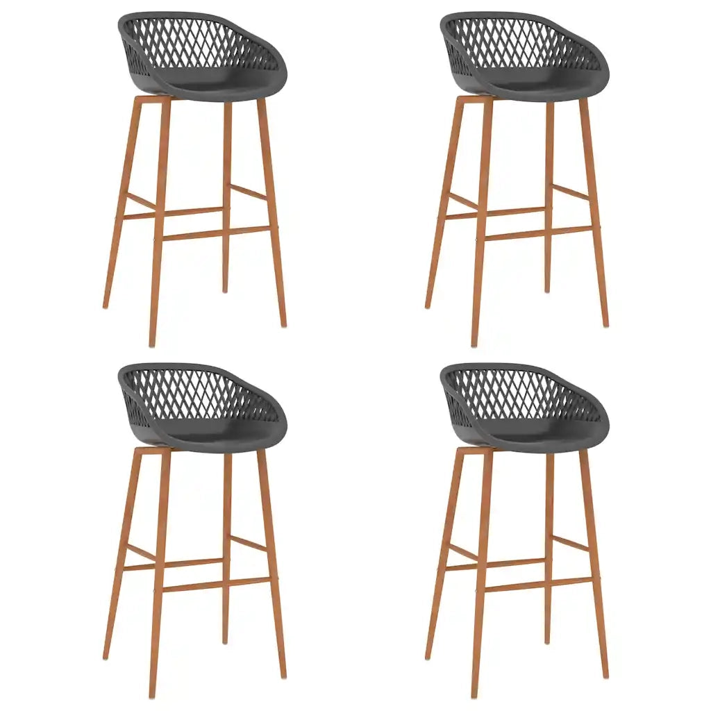 Set da Bar 5 pz Nero e Grigio 3057380