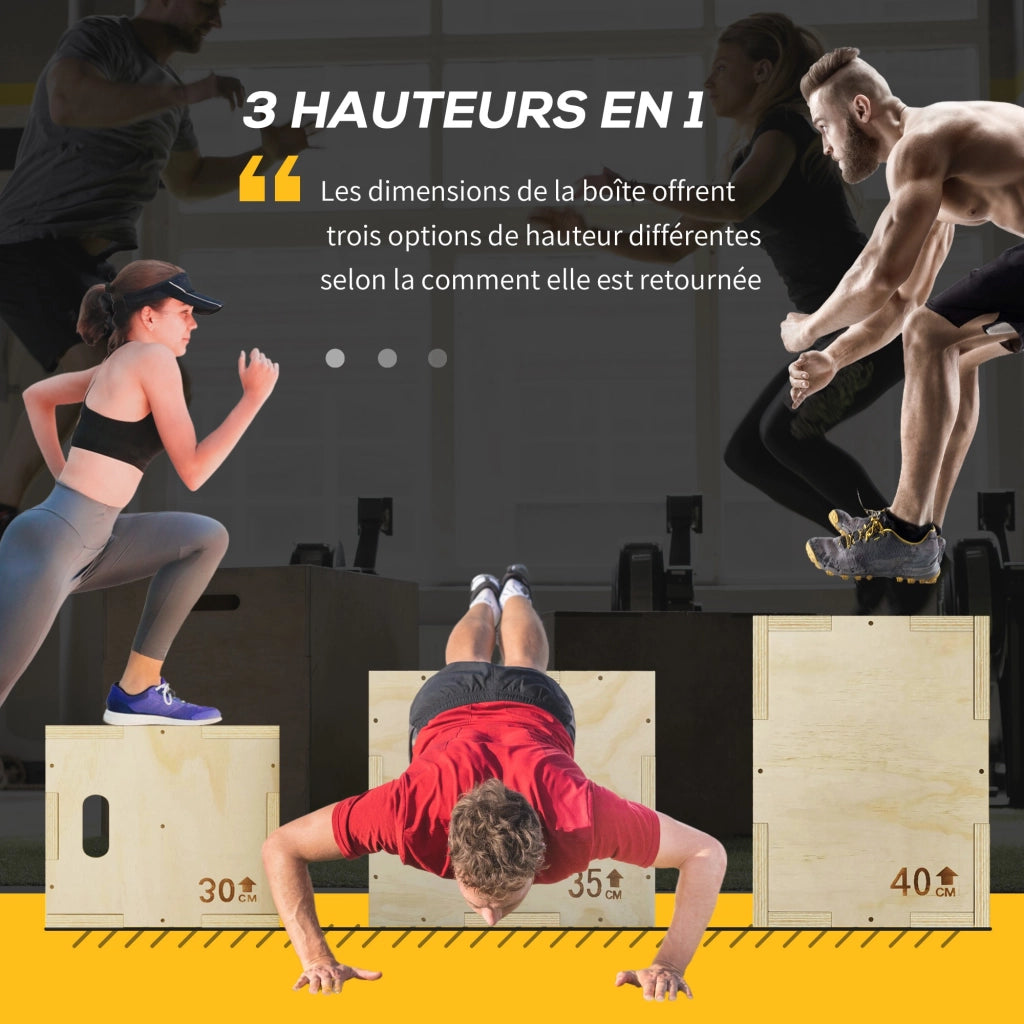 Plyobox per allenamento pliometrico ¨C Zephmum ¨C 40,5x35,5x30,5 cm
